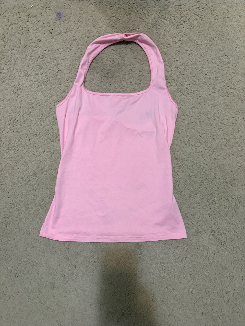 SHEIN Light Pink Halter Neck Tank Top